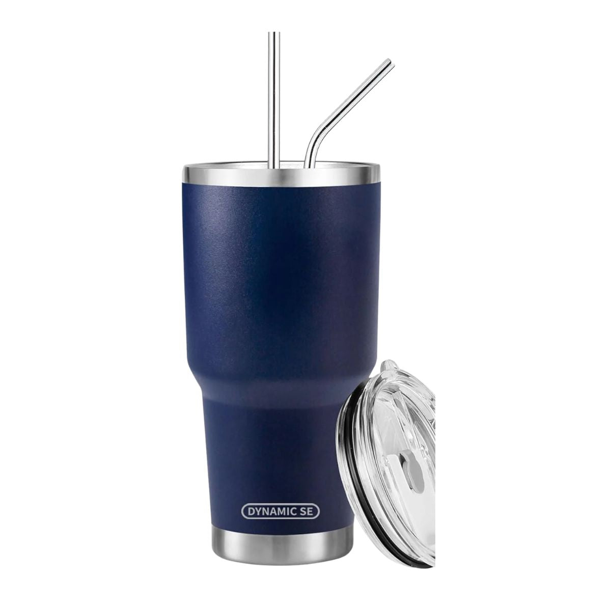 D·S 30 Oz Navy Tumbler Stainless Steel Double Wall Vacuum Insulated Mug With Straw And Lid
