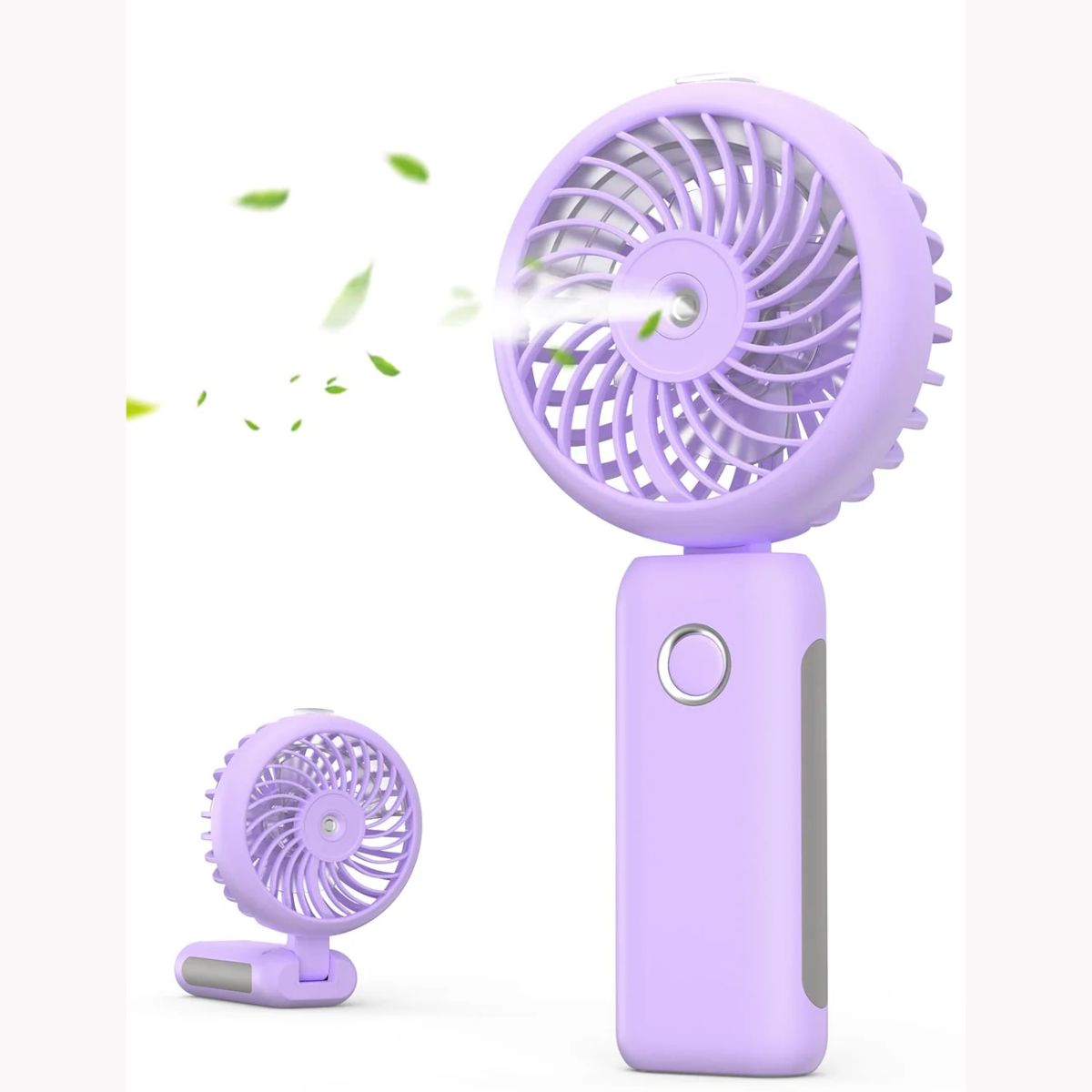 Portable Handheld Misting Fan, 4000Mah Usb Rechargeable Personal Foldable Fan With Water Tank Batter - Koospark