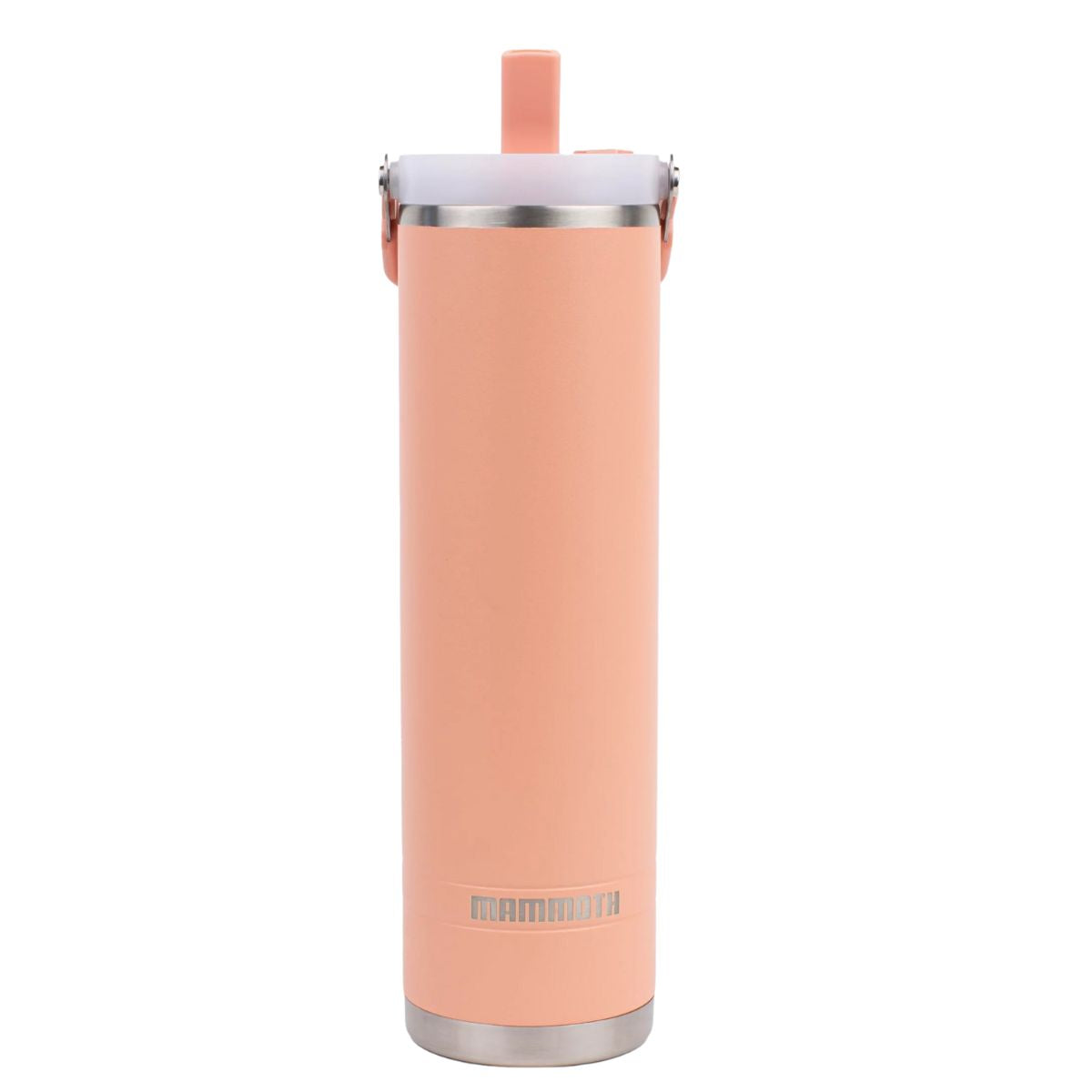 Mammoth Ascent Coral 20 Oz Tumbler, Insulated Water Bottle With 2-In-1 Flip Straw Lid And Top Handle
