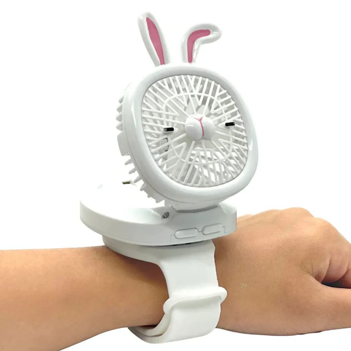 Personal Fan With Wrist Strap - Battery Operated, Usb Rechargeable Fan Portable, Led Lights - Koospark