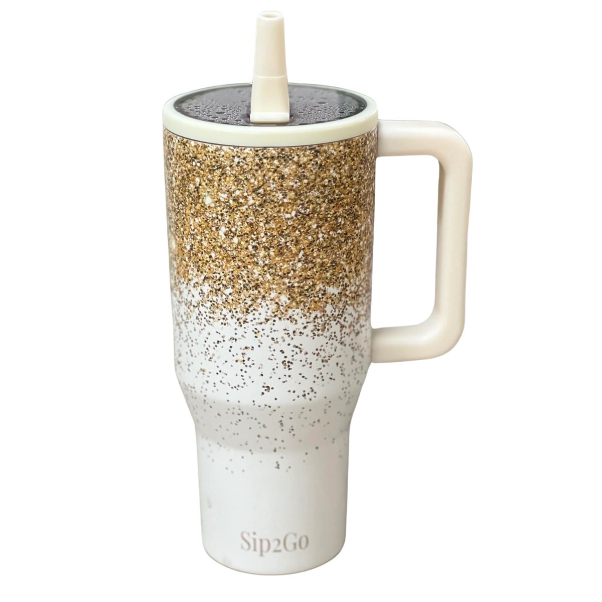 Tumbler - 30 Oz Water Bottle With Handle & Flip Straw - Fits In Cup Holder, Leak Resistant Tumbler