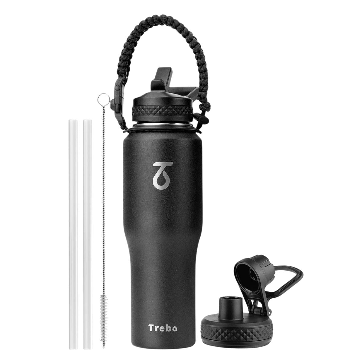 Trebo 32 Oz Water Bottle Insulated Fit In Any Car Cup Holder,Triple Wall Vacuum Stainless Steel