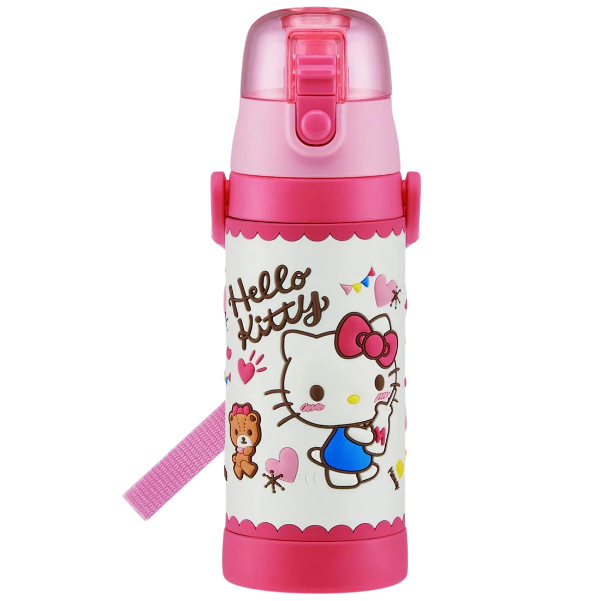Skater Sdpv5-A Children'S Stainless Steel Water Bottle, Direct Drinking, 16.2 Fl Oz (480 Ml)