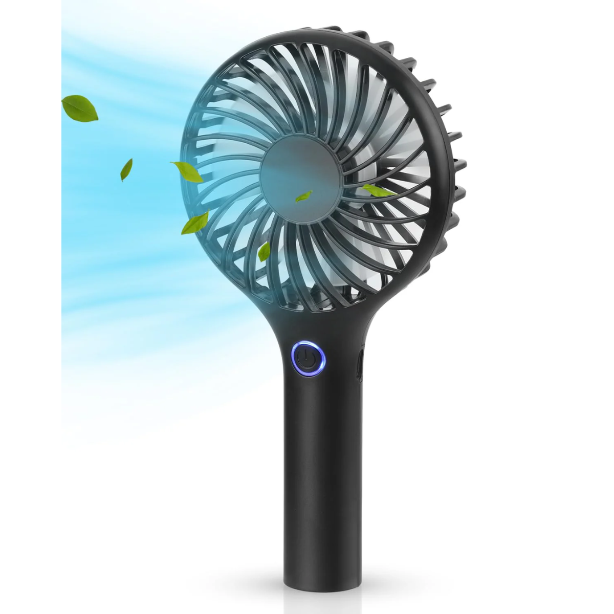 Rjvw Handheld Fan, 3 Speeds Mini Portable Fan, Rechargeable Powerful Hand Fan, Battery Powered Small - Koospark