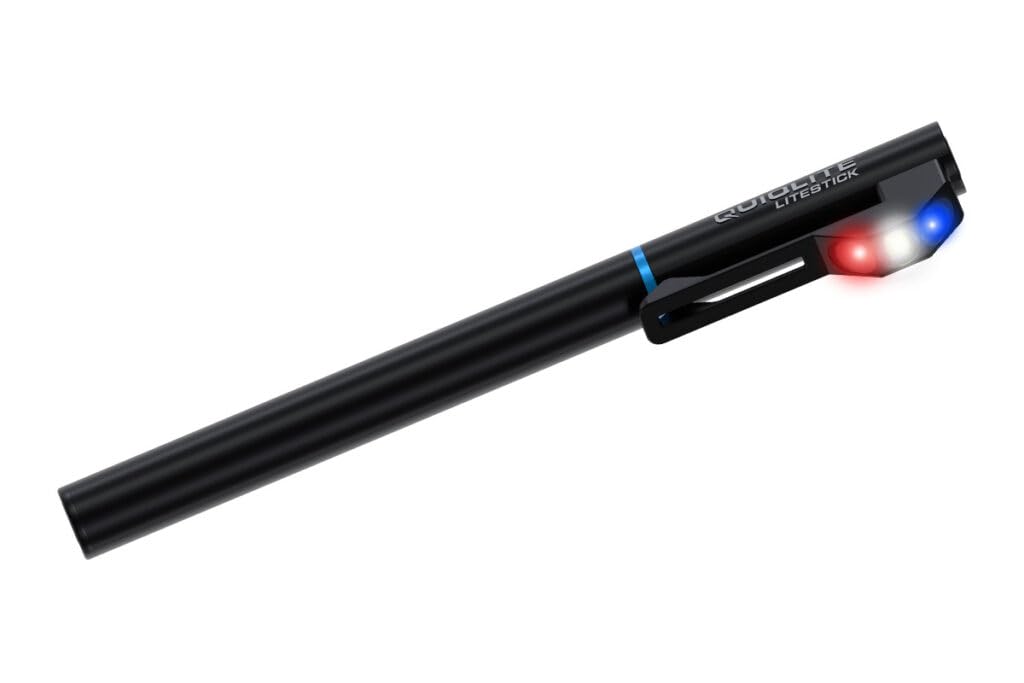 Quiqlite Code3 Litestick 200 Lumens Usb Rechargeable Programmable Pocket Led Flashlight - 1 Red, 1 Blue, And 1 White Led Light