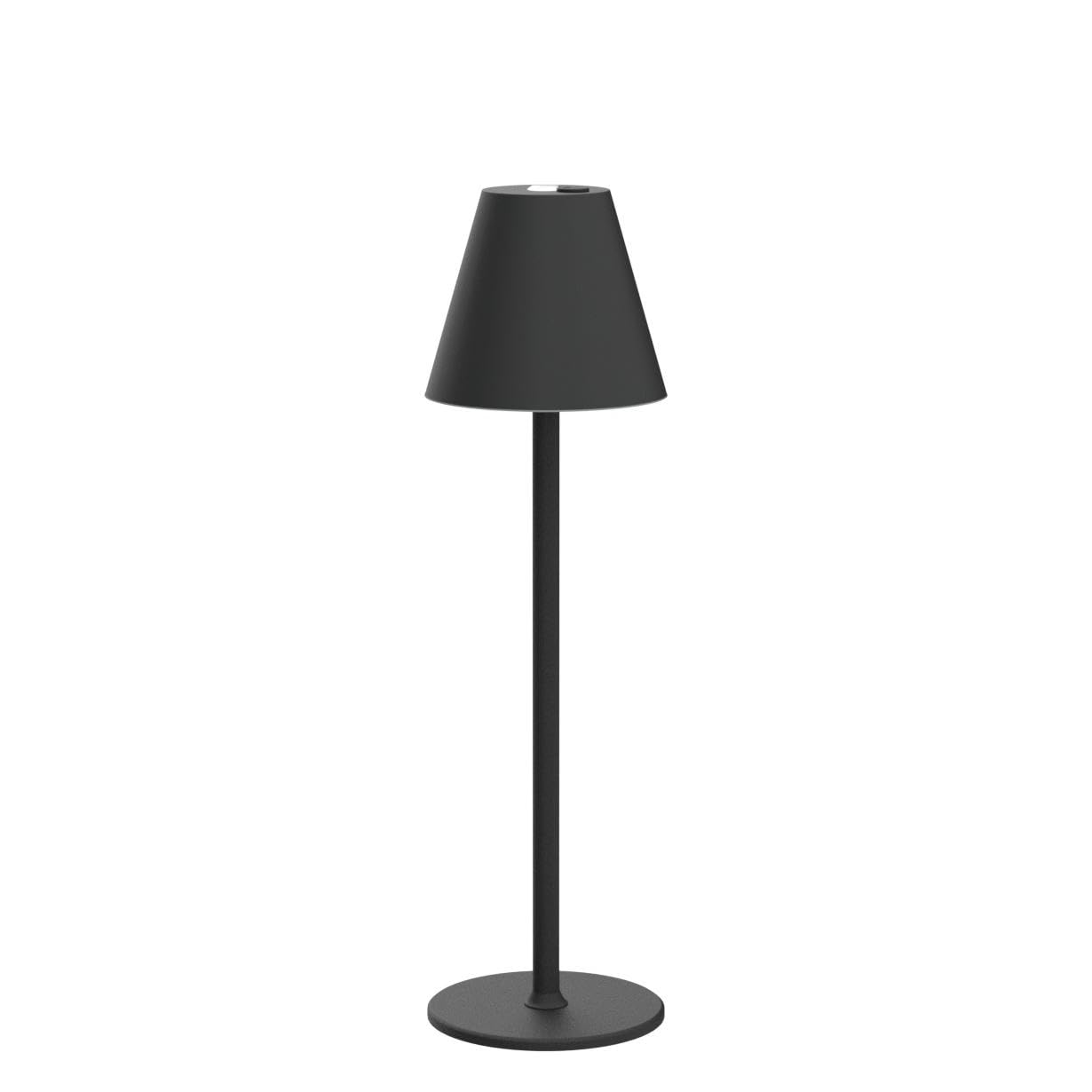 Timjorman Modern Led Cordless Table Lamp, 4000Mah Rechargeable Battery, 3 Level Brightness Night Light, Metal Shell, Minimalist Design, For Couples Dinner/Coffee Table/Restaurant/Bedroom, Black