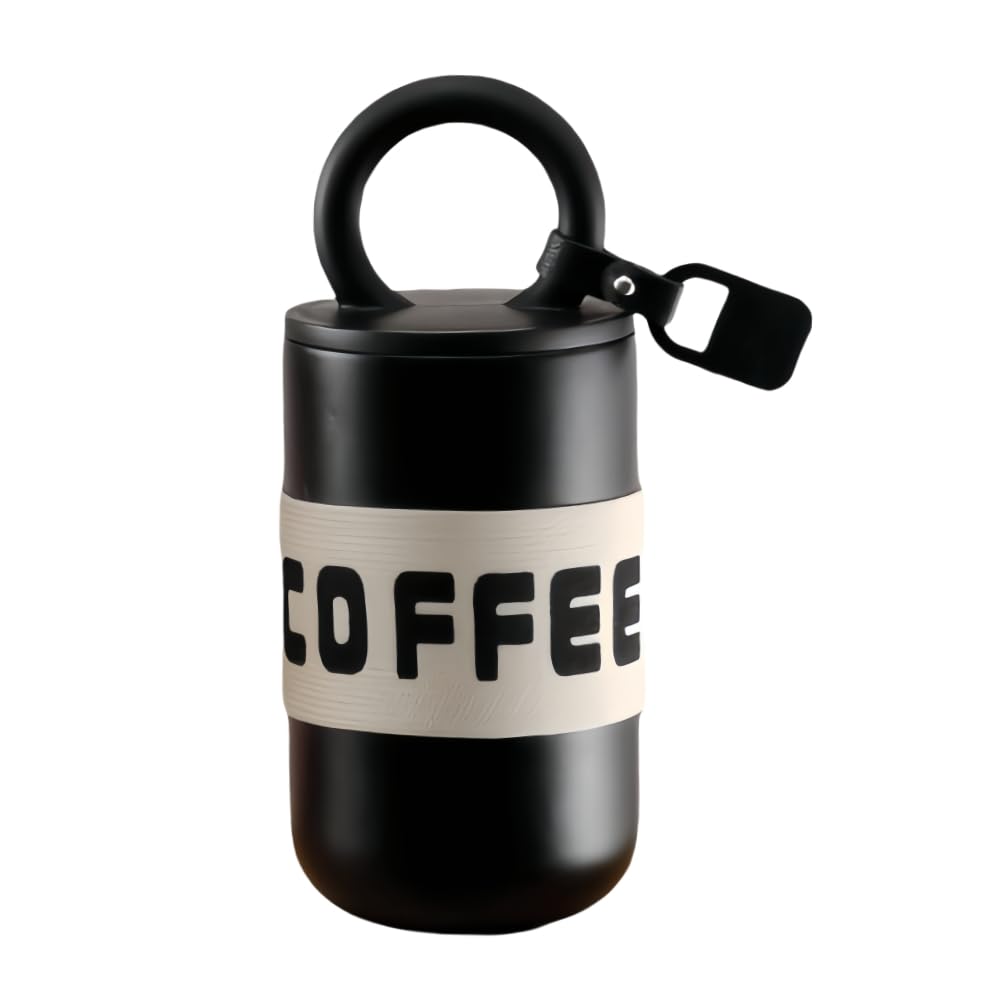 Water Bottle Thermos Bottle, 16 Oz Tumbler Trendy Coffee Cups, Stainless Steel Vacuum-Insulated