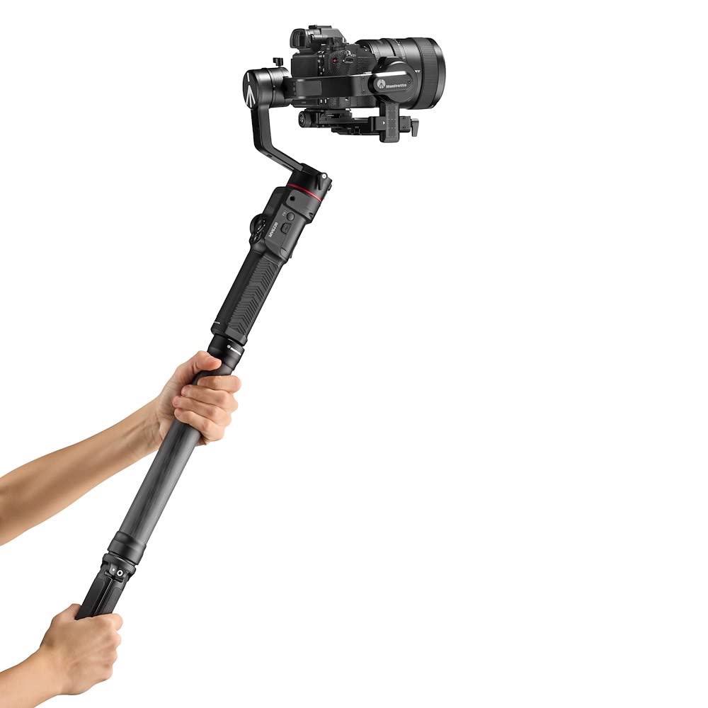 Manfrotto Extension In Carbon Fibre For Gimbals, For Portable 3-Axis Professional Gimbals For Mirrorless And Reflex Cameras, Perfect For Photographers, Vloggers And Bloggers
