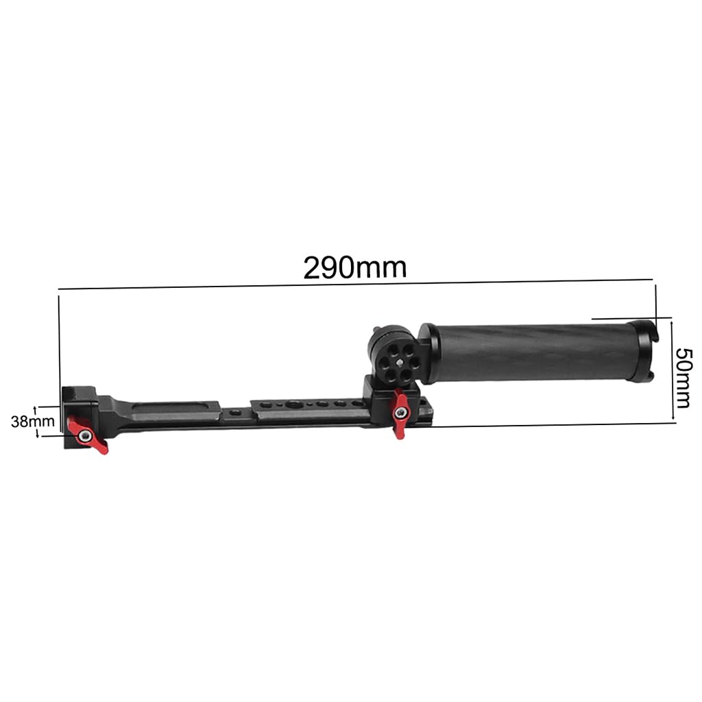 Novelgoal Stabilizer Carrying Pot With Multi-Function Expansion Slider Carbon Fiber Adjustable Angle Folding Single Handheld Slot Grip Compatible With Dji Photography Accessories (Handle Only)