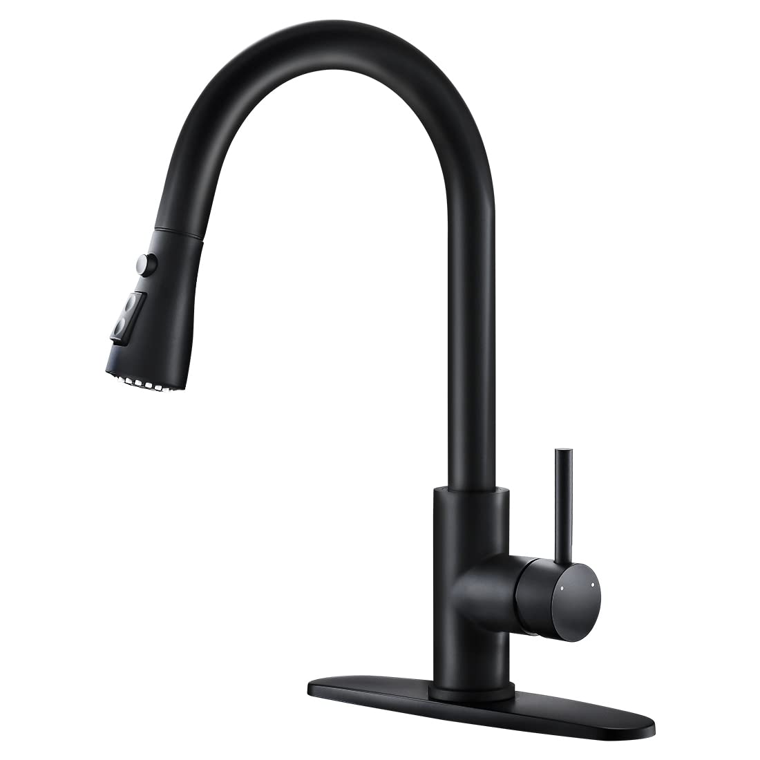 Owofan Black Kitchen Faucets With Pull Down Sprayer Kitchen Sink Faucet With Pull Out Sprayer Single Hole Deck Mount Single Handle Stainless Steel Grifos De Cocina 866068R
