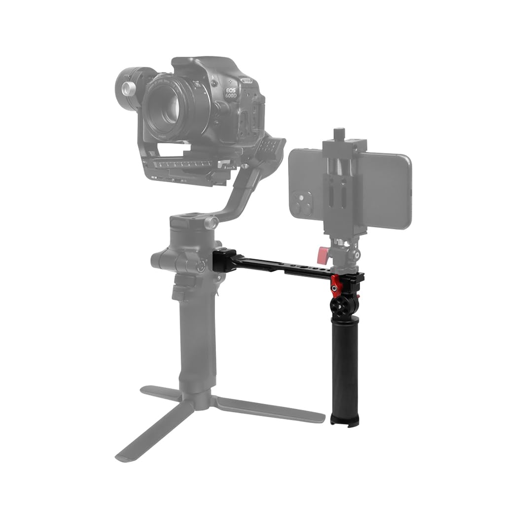 Novelgoal Stabilizer Carrying Pot With Multi-Function Expansion Slider Carbon Fiber Adjustable Angle Folding Single Handheld Slot Grip Compatible With Dji Photography Accessories (Handle Only)
