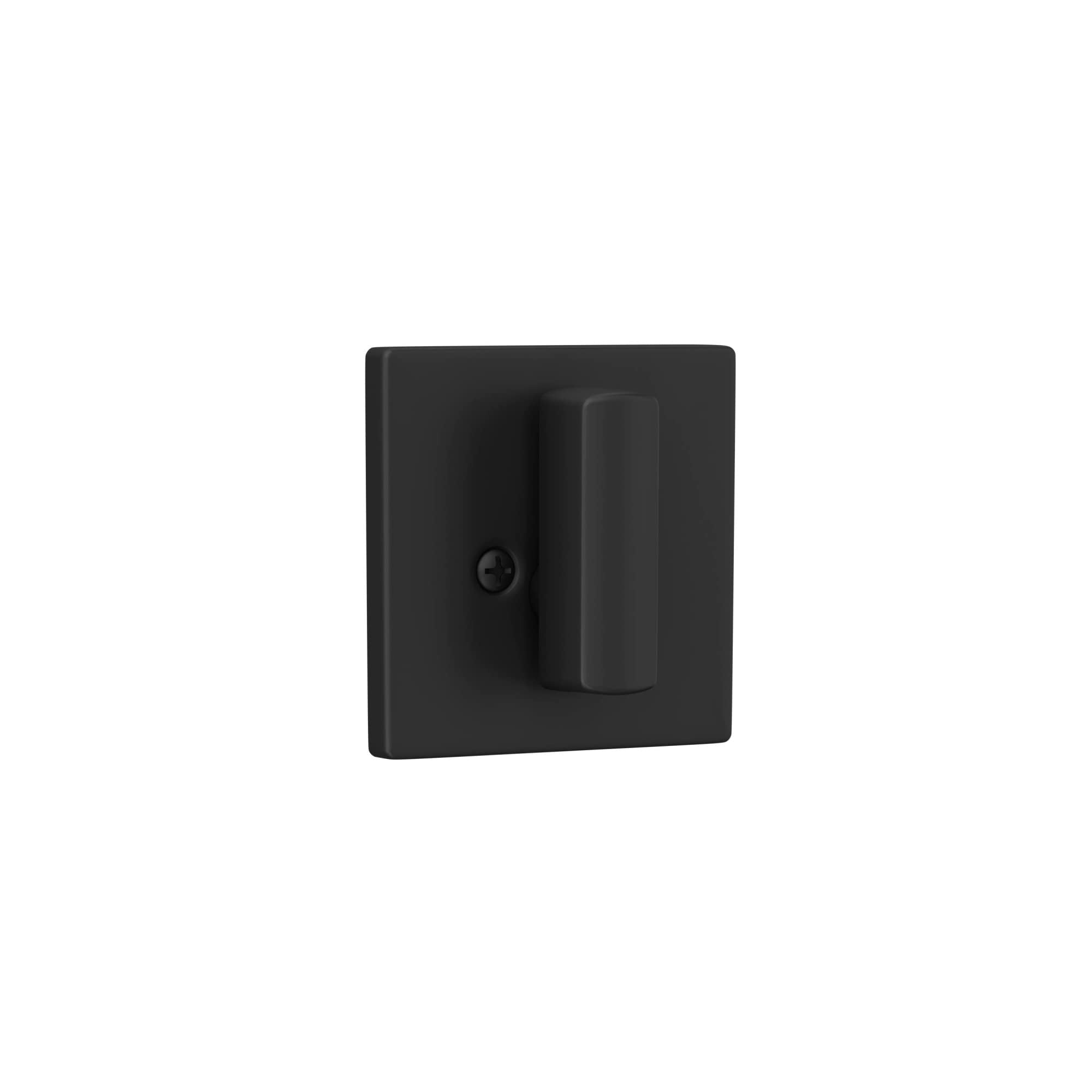 Lock Scout Deadbolt With Square Trim, Keyed 1 Side, Matte Black Finish