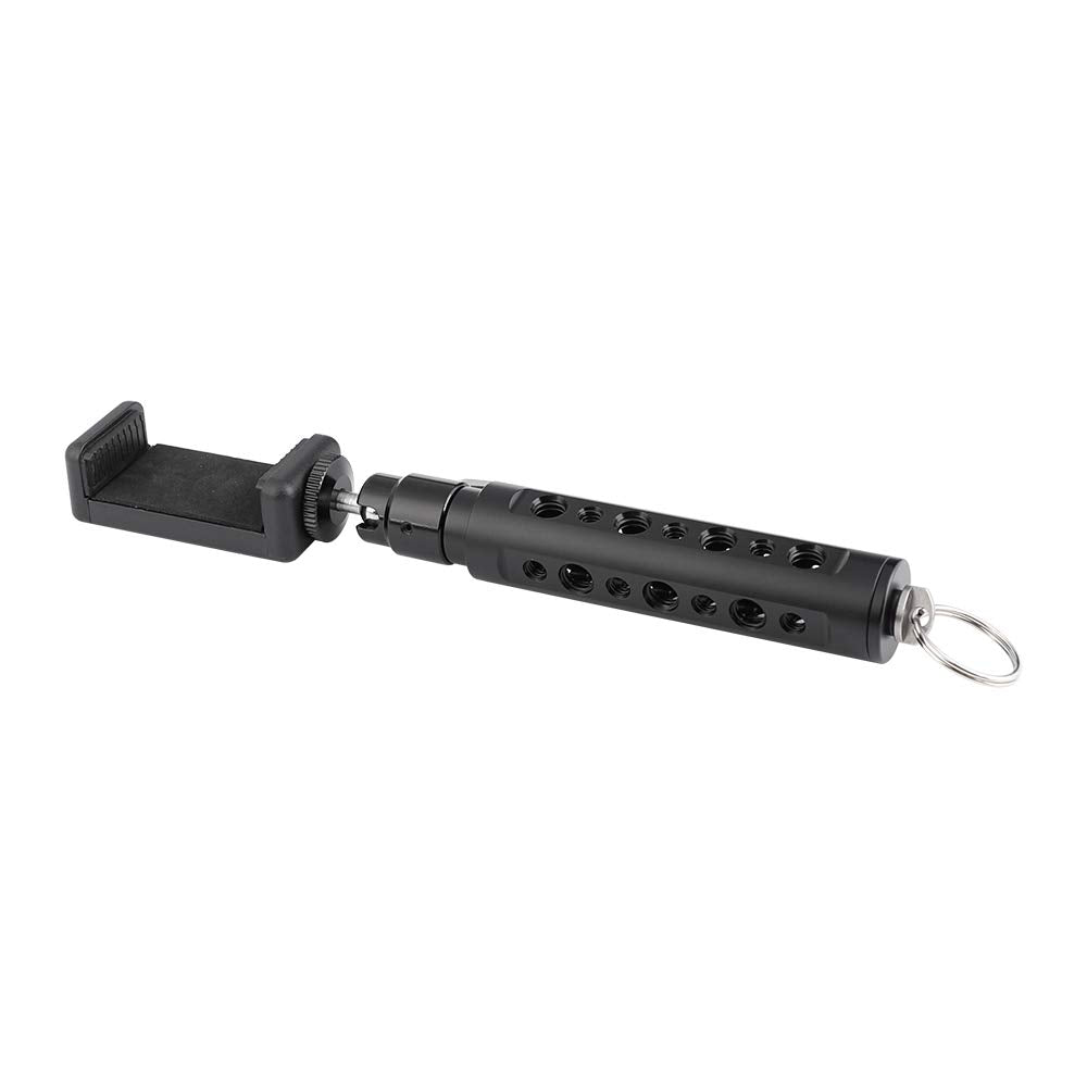 Camvate Aluminum Cheese Handle With Adjustable Smartphone Clip & Ball Head Holder 1/4"-20 Mount - 2515