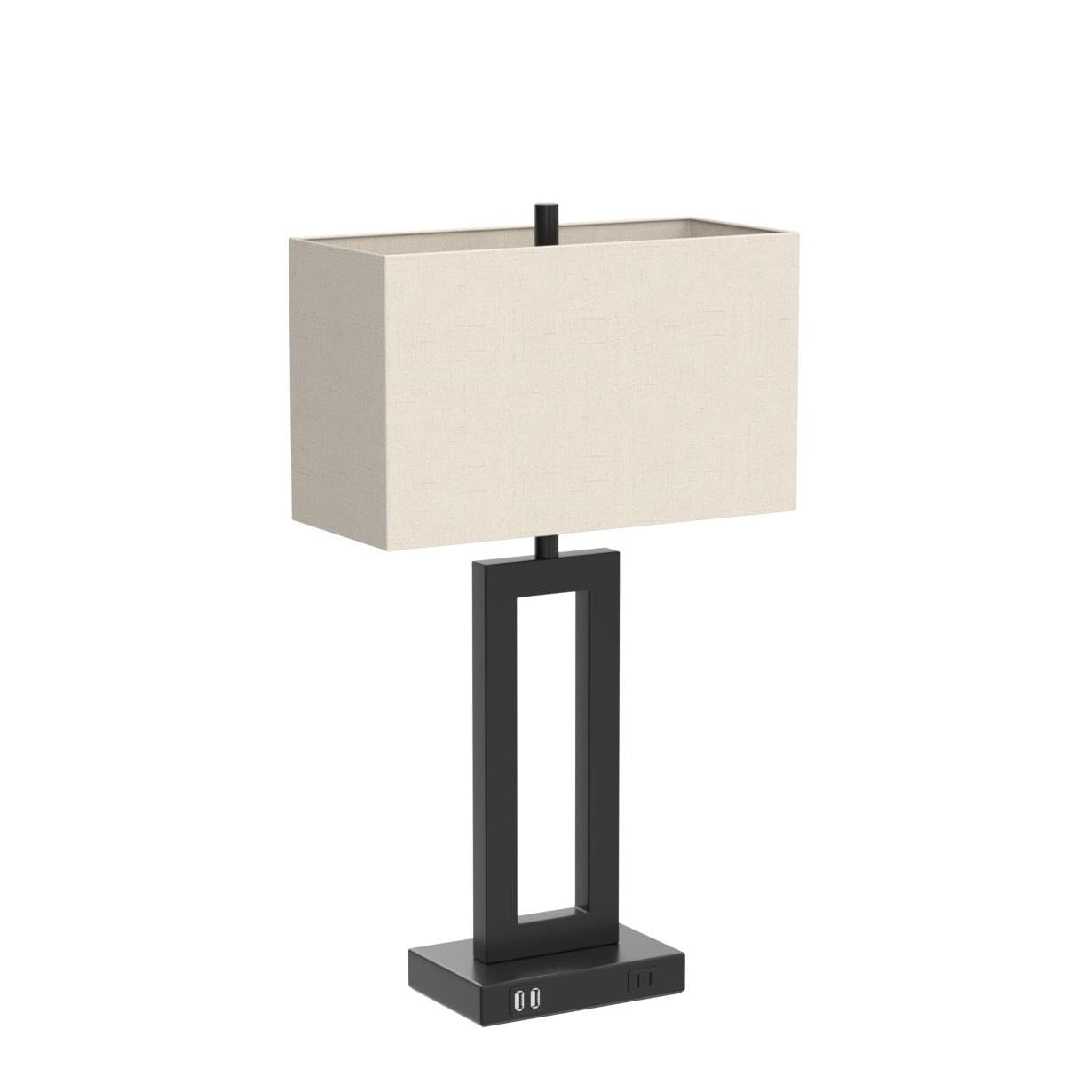 Tobusa Set Of 2 Touch Control Table Lamp With 2 Usb Ports, 3-Way Dimmable Modern Nightstand Lamp Sets Bedside Touch Desk Lamp With Fabric Cream Shade For Bedroom Table Living Room Reading, Included Bulbs