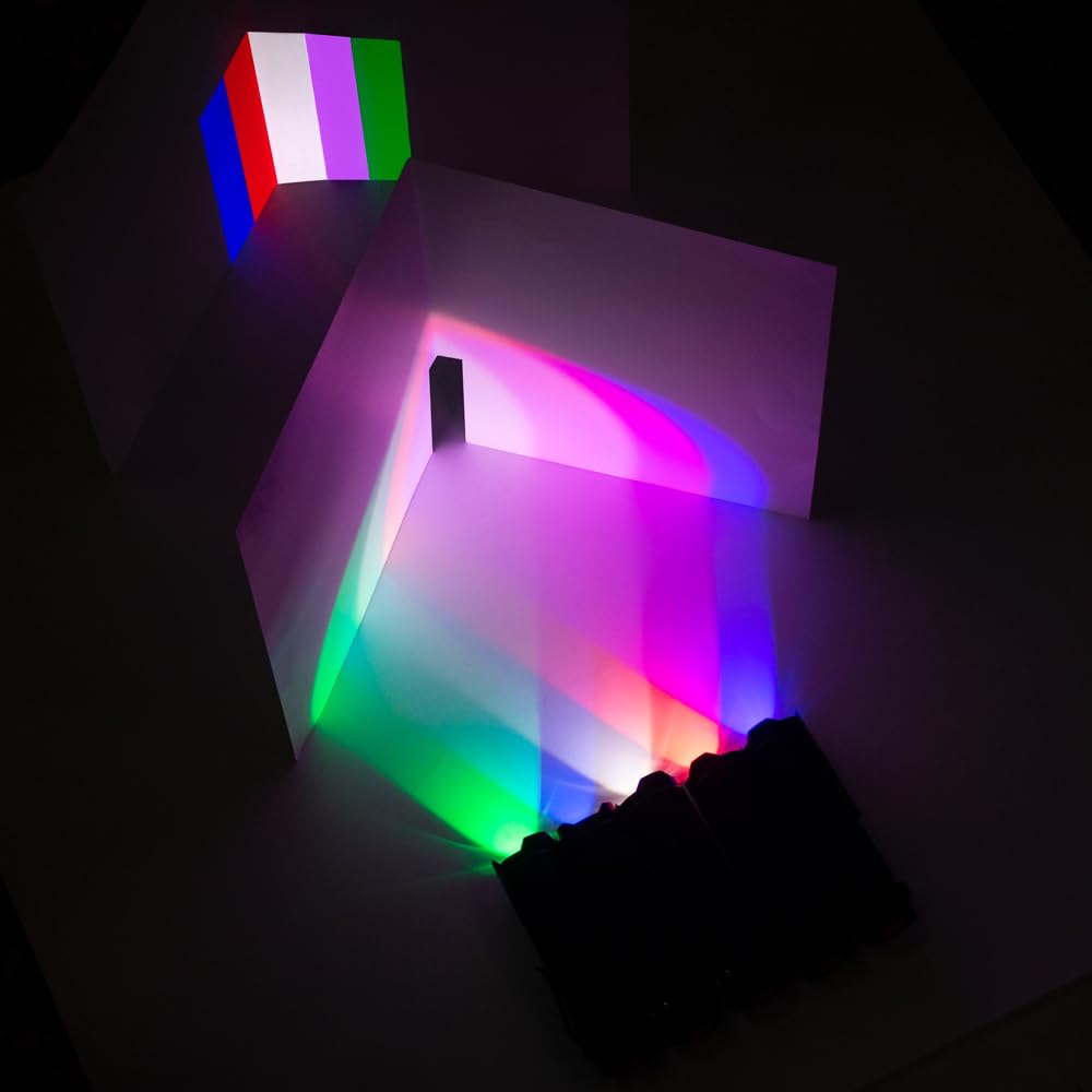 Raysoar 5 Pack Multi-Colored Light Flashlight: Red, Green, Blue, Cool White, Uv Light For Night Activities
