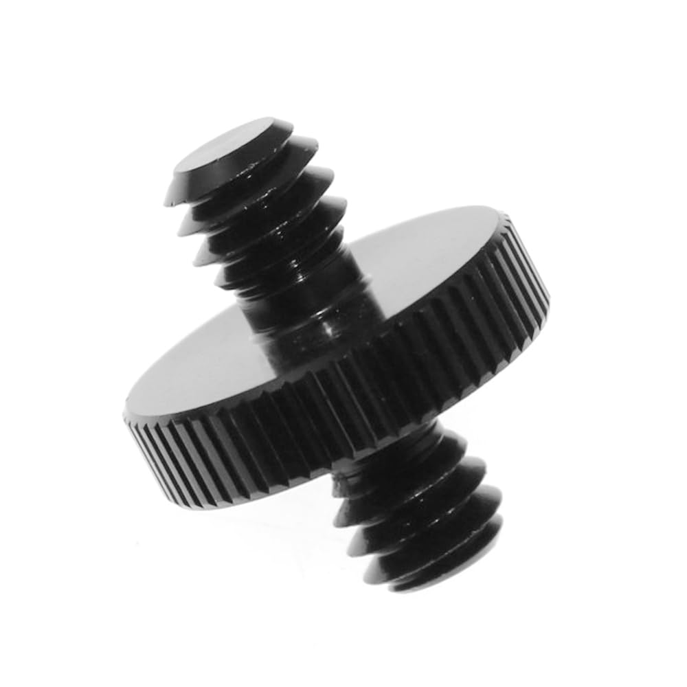 Lind Kitchen 6Pcs Black 1/4'' Male To 1/4'' Male Threaded Tripod Screw Adapter Double Head Stud Standard Mounting Thread Converter For Light Stand Shoulder Rig Tripod Camera Cage Mount