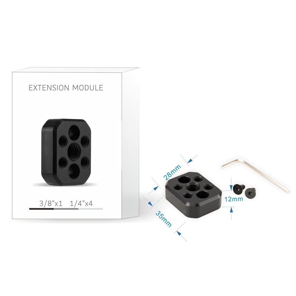 Mookeenone 1Lightweight Extension Plate Adaptor Gimbal Stabilizer With 1/4 & 3/8 Inch Screw Hole Extend Monitor Mount Plate For Dji Ronin S