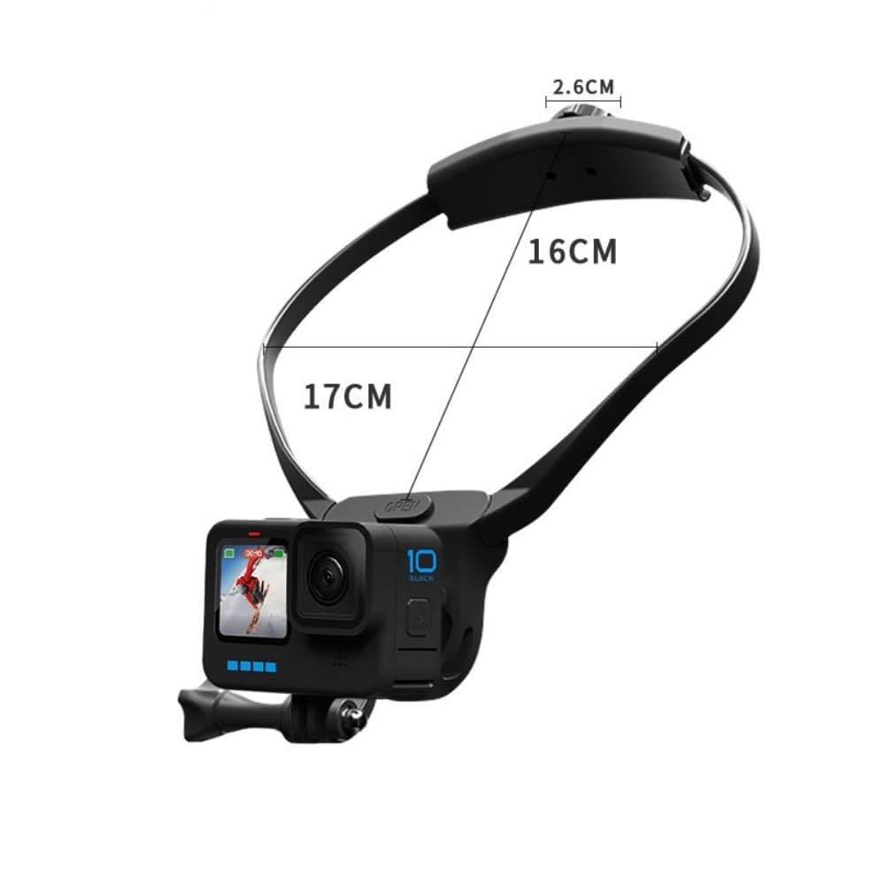 Muskulo Monstro Neck Holder Mount, Pov/Vlog Flexible Neck Holder Stand, With Adjustable Chest Strap, For Mobile Phone, Go Pro Hero, Insta360, Dji Action Camera, Video Shooting Accessories
