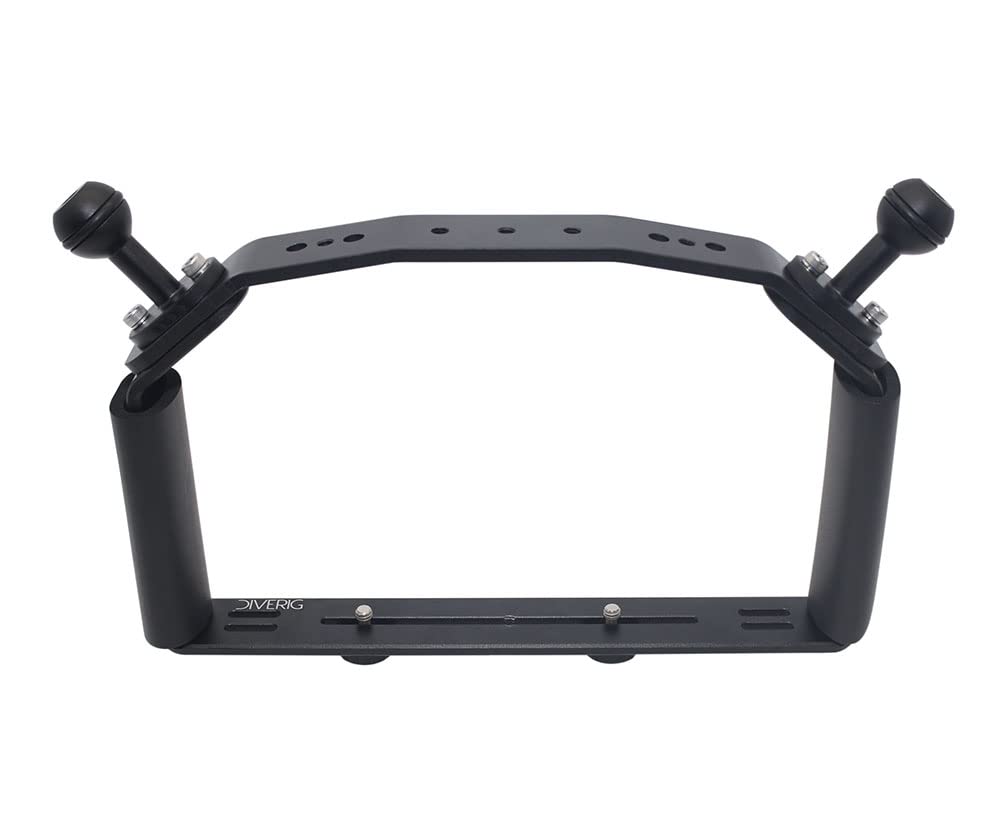 Nitescuba Underwater Handle Tray Bracket Aluminum Alloy Dual Handheld Video Light Stabilizer Tray For Camera Housing，Handle Grip For Gopro Set Up Works For Hero 10,Action Camera