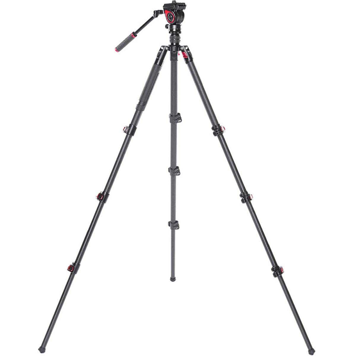 Cametv Came-Tv Tp-801A 4-Section Aluminum Video Tripod With Fluid Head Max