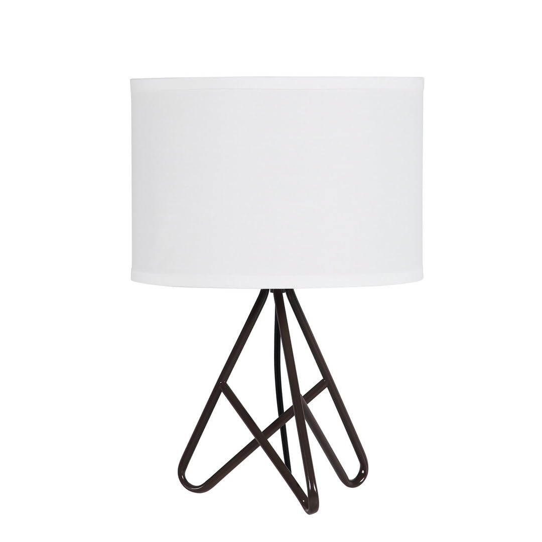 Rgkuti 17.5" Metal Tripod Table Lamp,Beside Lamp