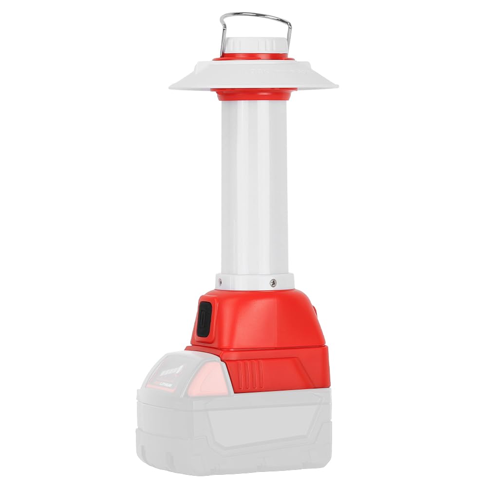 Haopkzapyr 8W 800Lm Lantern For Milwaukee 18V M18 Li-Ion Outdoor Portable Camping Lantern With Hook, Usb & Type-C Output, Emergency Light, Perfect For Camping, Hiking, And Outdoor Activities(Tool Only)