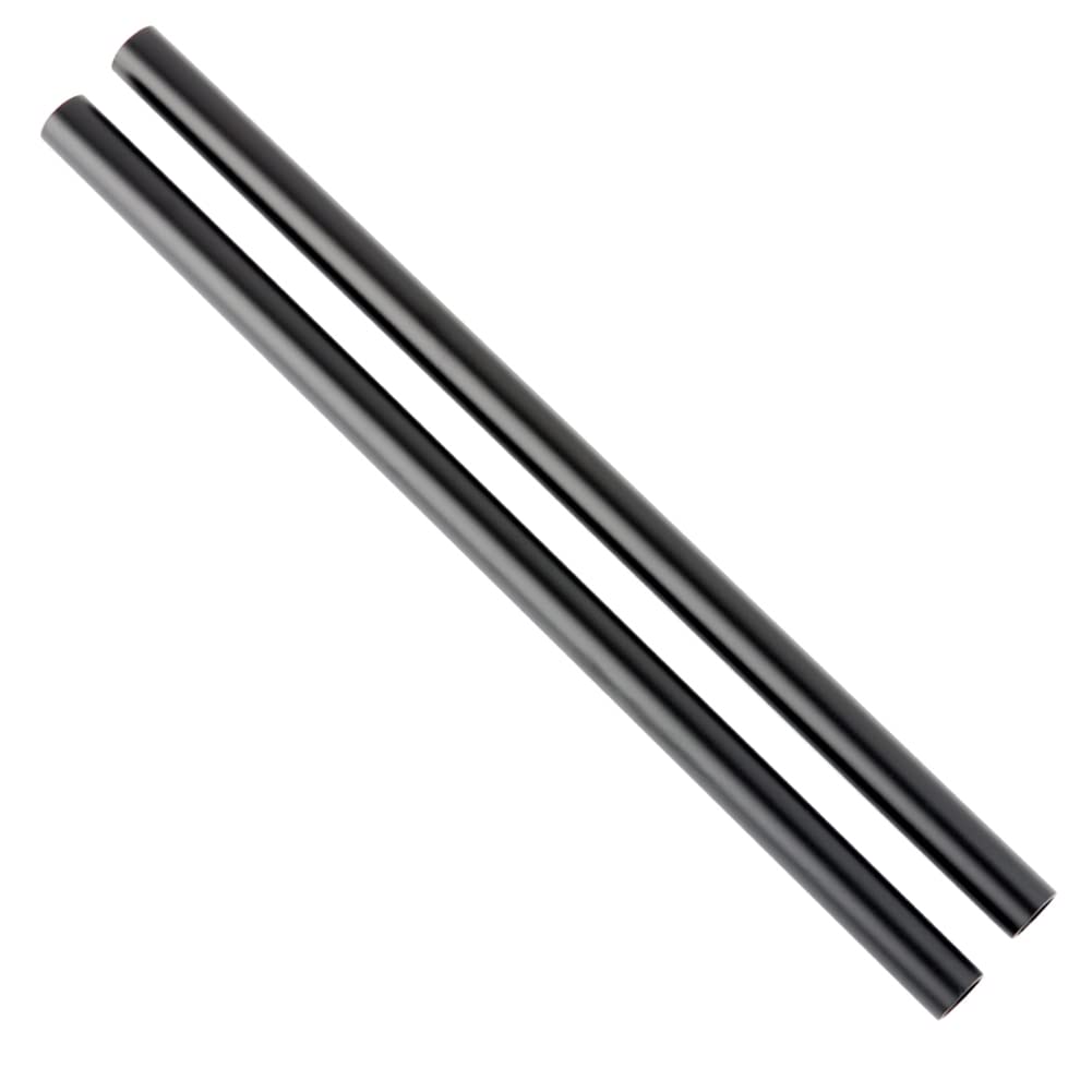 Niceyrig Aluminum Alloy 12 Inch 15Mm Rod With M12 Thread For 15Mm Rod Rail Block Support System, Follow Focus, Matte Box - R053