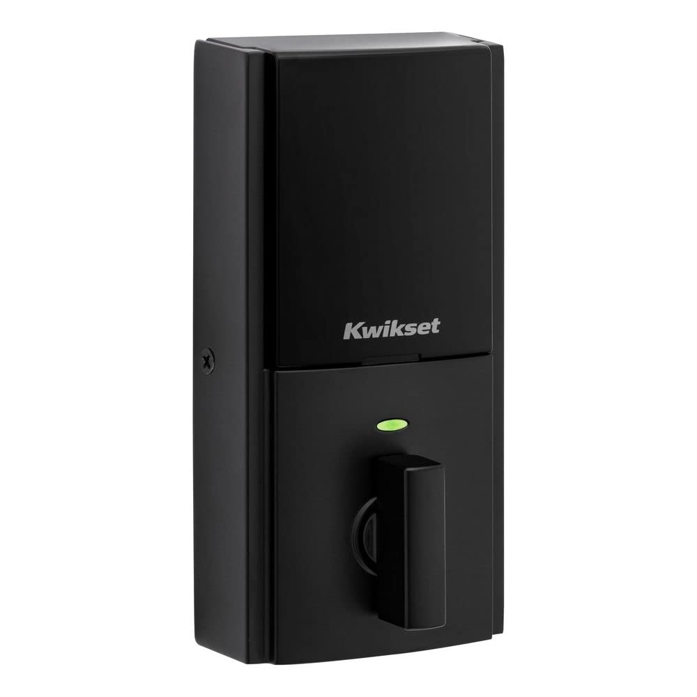 Kwikset Home Connect 620 Smart Lock Deadbolt With Z-Wave Technology, Works With Ring Alarm, Samsung Smartthings And More, Z-Wave Hub Required, Contemporary Design In Matte Black