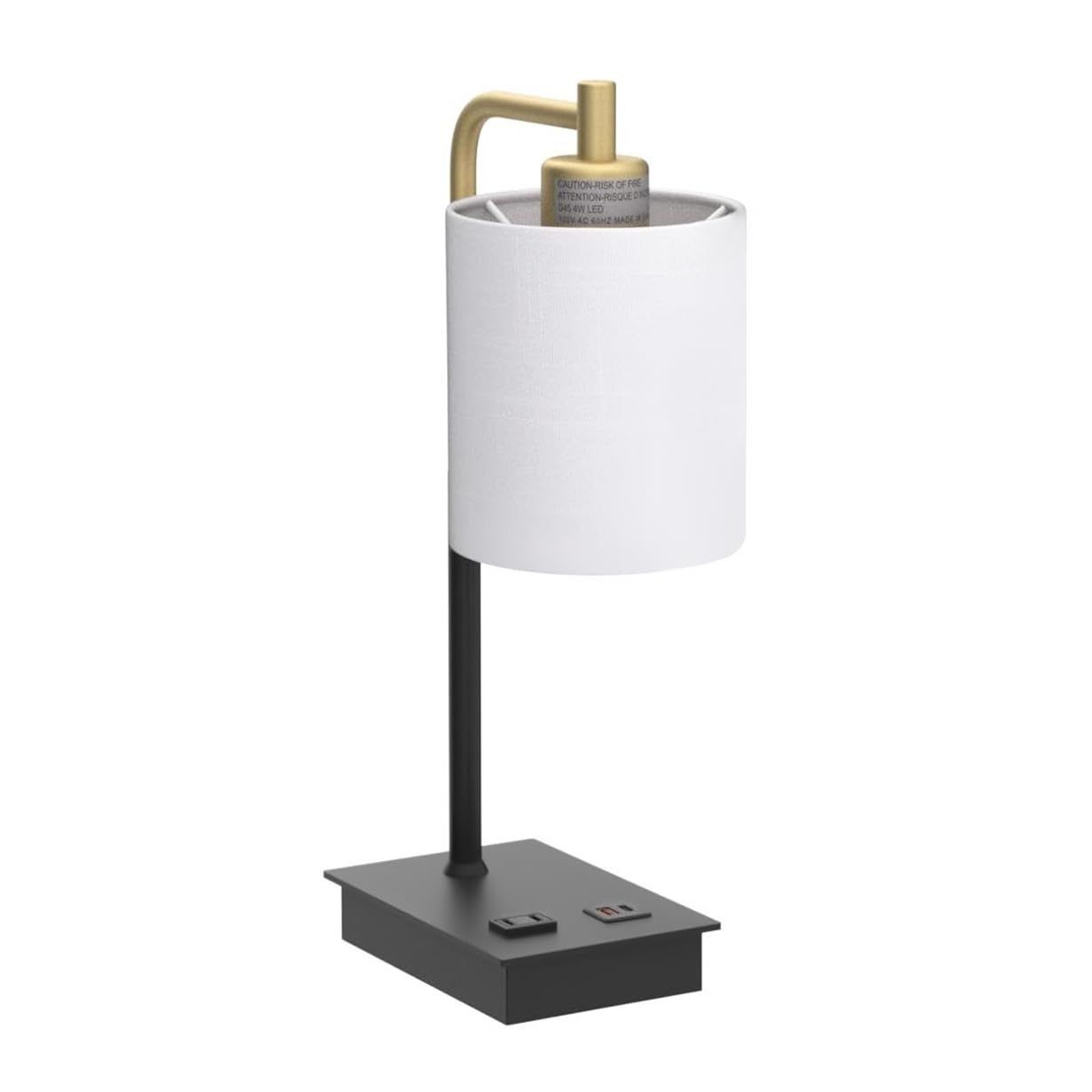 Oyedis Mafeiyan Touch Control Table Lamp, 3-Way Dimmable Modern Bedside Lamp With Usb Port And Outlet, Fabric Shade Nightstand Lamp Side Table Lamp,Desk Lamp For Bedroom Living Room, Bulb Included