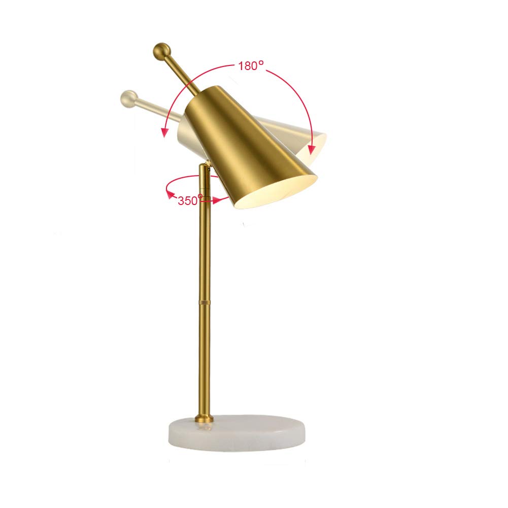Hsyile Lighting Ku300234 Simple Modern Design Creative Bedroom & Living Room Table Lamp, Brass Finish