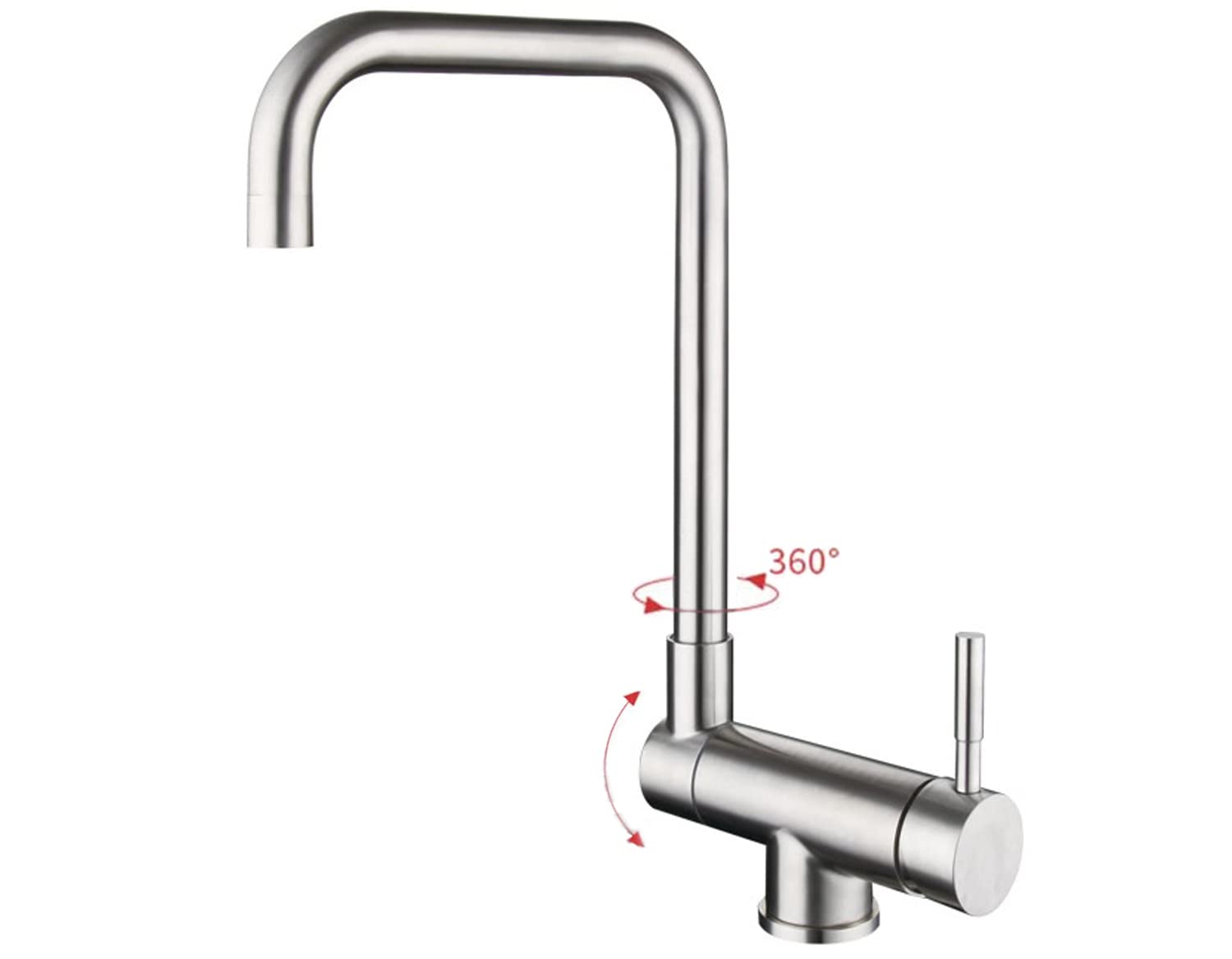 Tifilojia Foldable Rv Kitchen Faucet, Folding Sink Faucet, Kitchen Faucets,Inner Window Sink Kitchen Faucetfolding Tap (Stainless Steel Color)