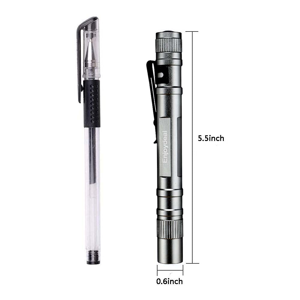 Enjoydeal 5Pcs Pen Flashlights 1000Lm Ultra Slim Portable Led Penlight Pocket Pen Light Flashlight With Clip For Indoor Outdoor