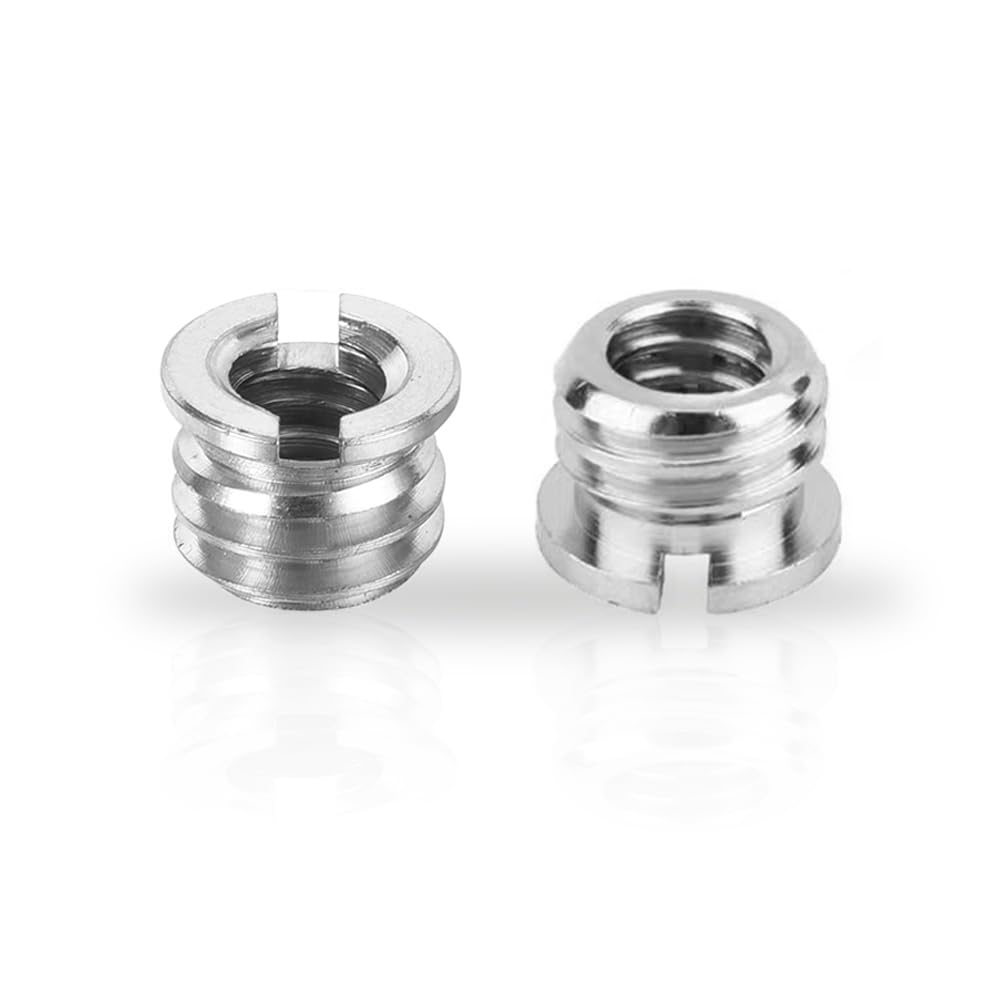 Coret 3/8" Female To 1/4" Female Screw Thread Adapter, Alloy Steel, Nickel Plated, Camera Tripod, Mic Stand, Projector Tray Holder