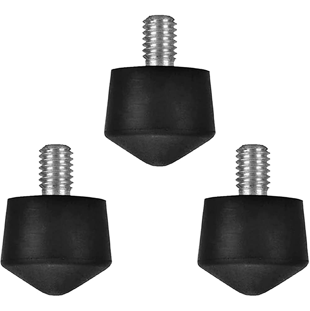 Foto&Tech 3 Pieces Universal Anti Slip Rubber Tripod Feet Compatible With Benro Gitzo Induro Kingjoy Manfrotto, Thread Tripod Foot Replacement For Smooth And Uneven Surfaces (1/4)