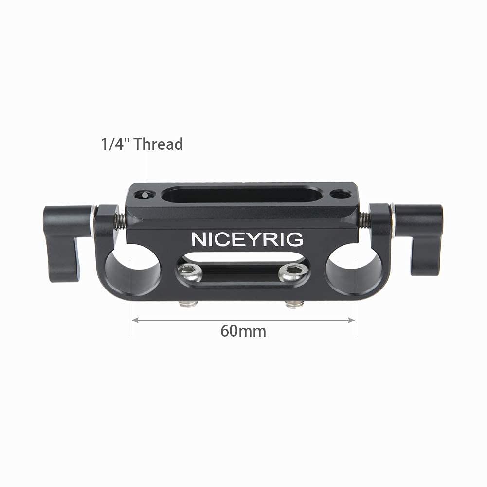 Niceyrig 15Mm Rod Clamp With Nato Rail For 15Mm Rod Railblock Support System, Follow Focus, Dslr Camera Cage - 333