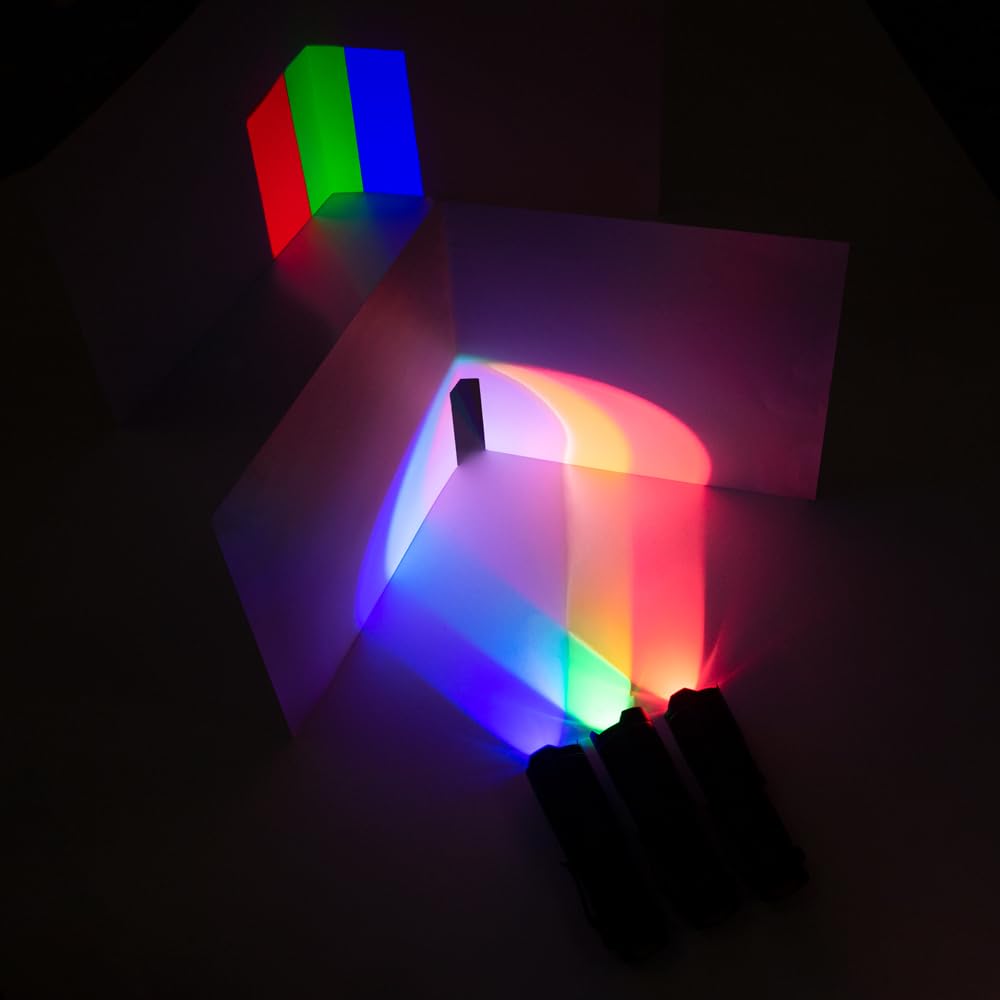 Raysoar 3 Pack Multi-Colored Light Flashlight Set: Red, Green, Blue Led Flashlights For Night Activities, Optical Effects