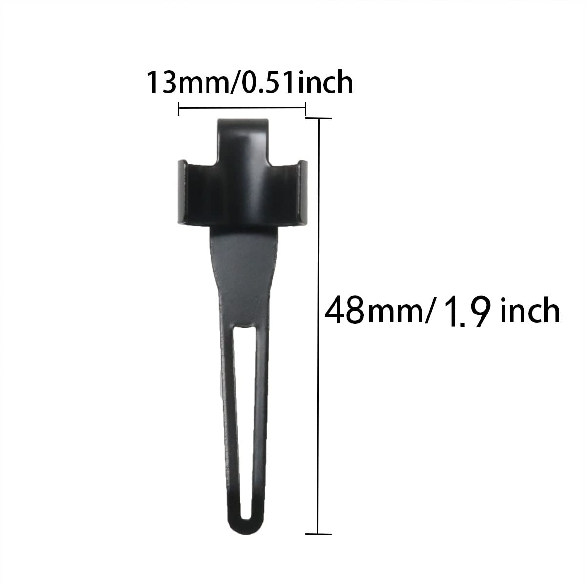 Itrolle Flashlight Pocket Clip 25Pcs Flashlight Pocket Black Stainless Steel Pocket Clips Without Hole Penlight Replacement Parts For Flashlights Keychain Lights