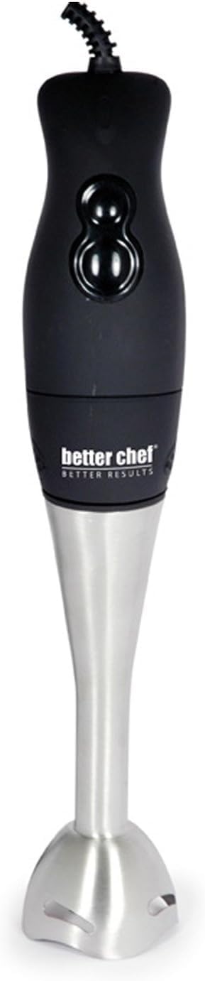 Orixforce Better Chef Dualpro Handheld Immersion Blender Stainless Steel Hand Mixer With Whisk In Black