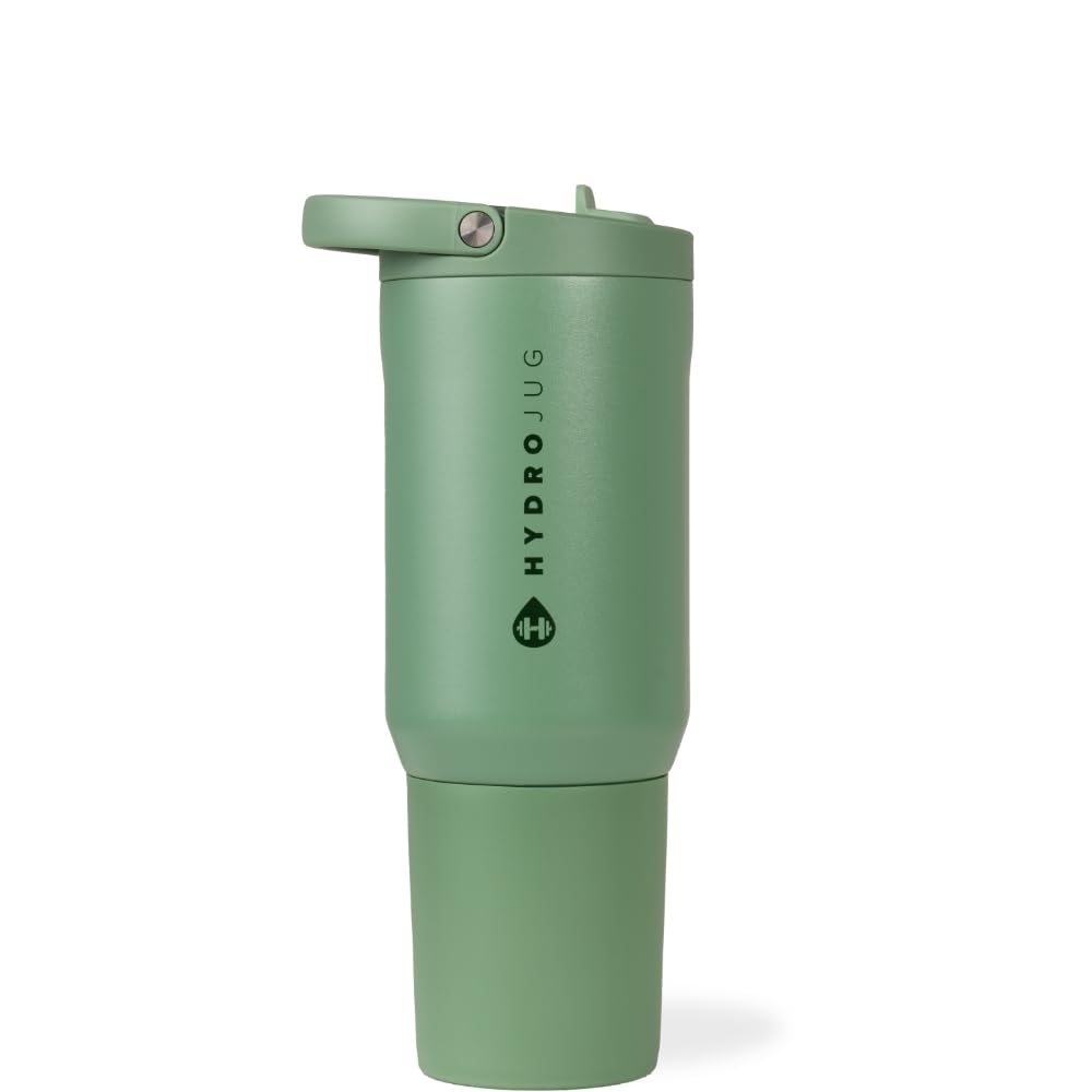 Hydrojug Sport - Stainless Steel Tumbler With Straw, Vacuum Insulated, 20Oz Leakproof Water Bottle