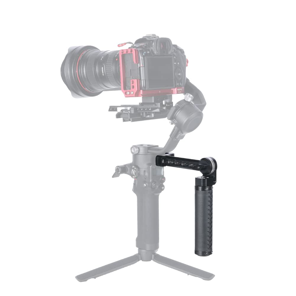 Niceyrig Leather Handle Grip Kit For Dji Ronin S/Sc / Rsc2, 200 Degree Adjustment Handgrip With Rosette Mount Extension Bracket - 332