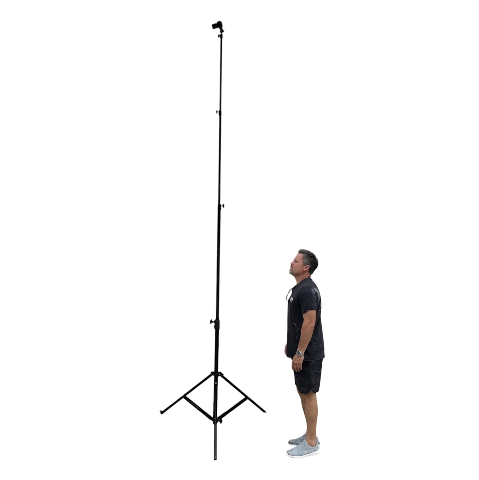 Glide Gear Tst 12 12-Foot Tripod Stand – Air-Cushioned Telescoping Sections, Heavy-Duty Aluminum Construction, Adjustable Height For Photography & Videography, Supports Cameras Up To 4 Lbs