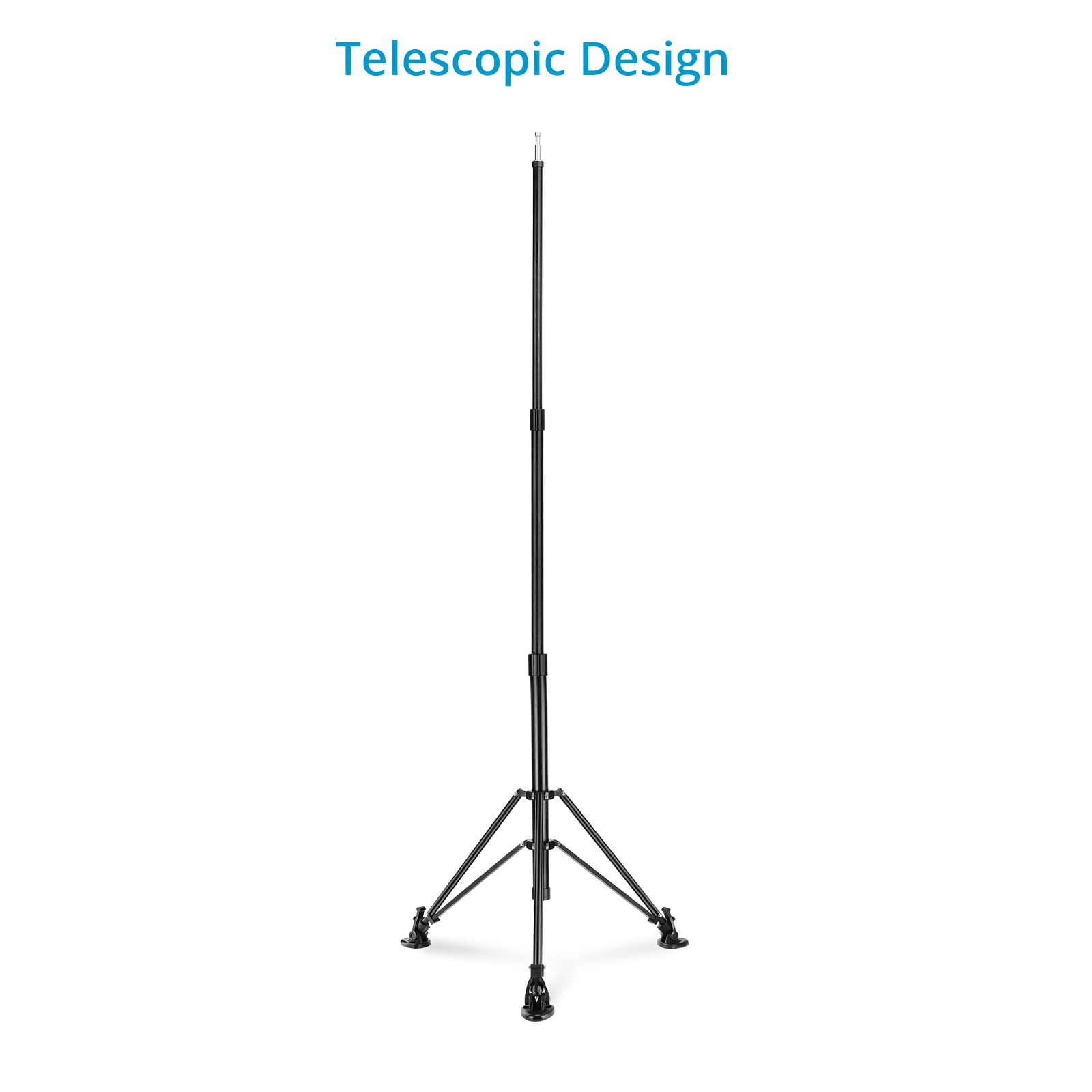 Proaim 6.25Ft 3-Stage Pt-Z Camera Support Stand With 5/8” Baby Pin & Detachable Ball Head. Telescopic Design, Spiked Feet With Rubber Shoes, Payload- 20Kg/44Lb (Std-Pt-Z-01)