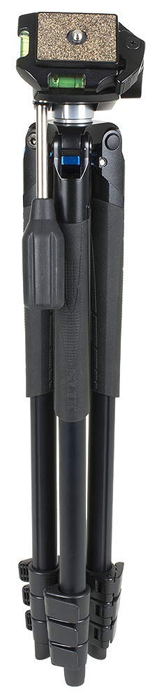 Slik Sprint Pro Iii Travel Tripod Ez W/Sh-707E 2-Way Head For Mirrorless/Dslr Sony Nikon Canon Fuji Cameras And More - Black (611-853)