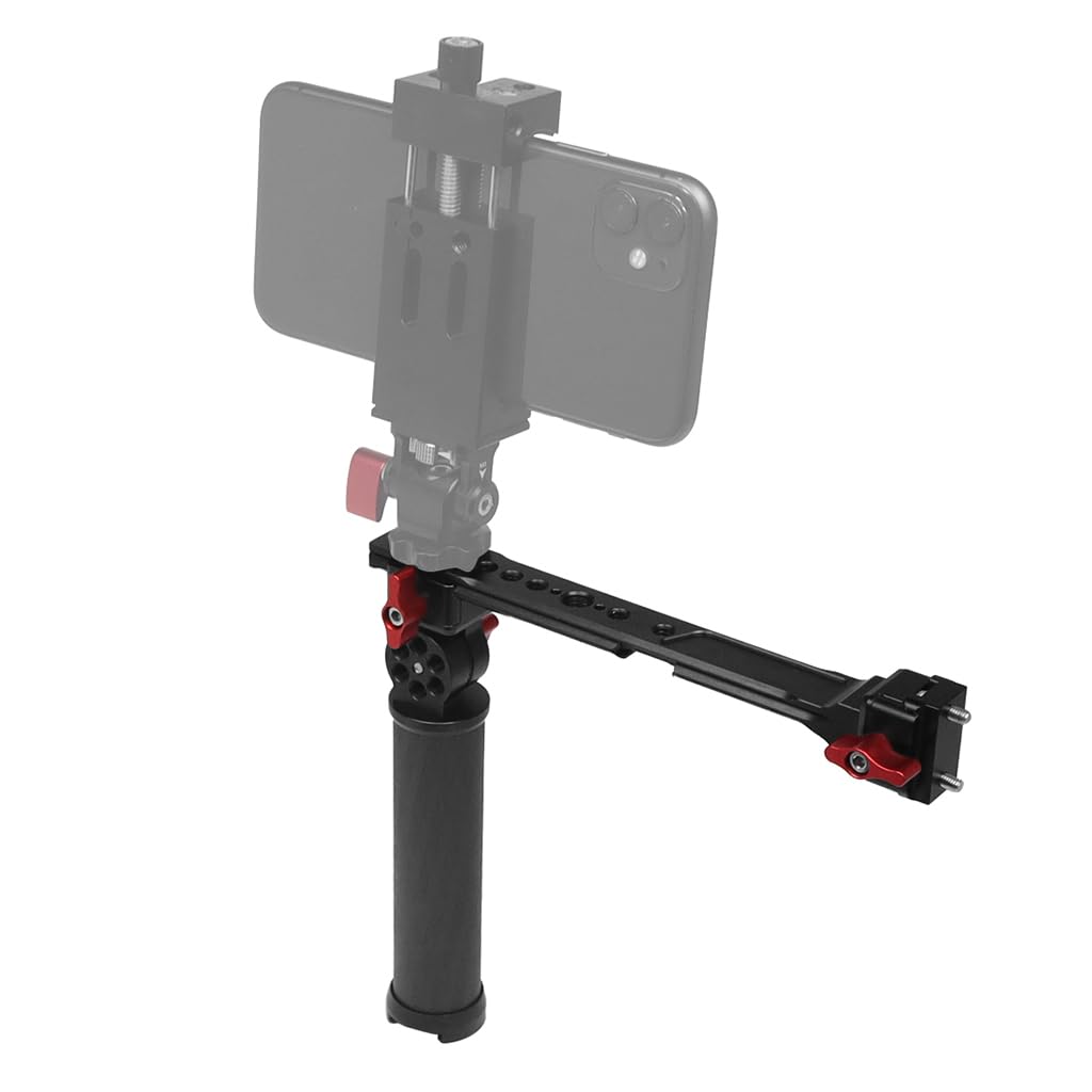 Novelgoal Stabilizer Carrying Pot With Multi-Function Expansion Slider Carbon Fiber Adjustable Angle Folding Single Handheld Slot Grip Compatible With Dji Photography Accessories (Handle With Slider)