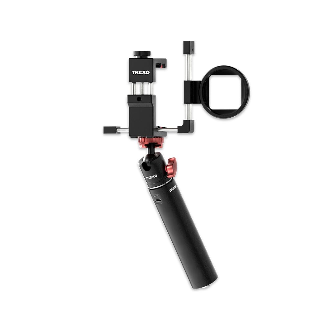 Trexo Rig-It Lite Ultimate Video Rig For Smartphones & Cameras – Adjustable Phone Holder, Tripod Mount, And Stabilizer For Content Creators And Vloggers