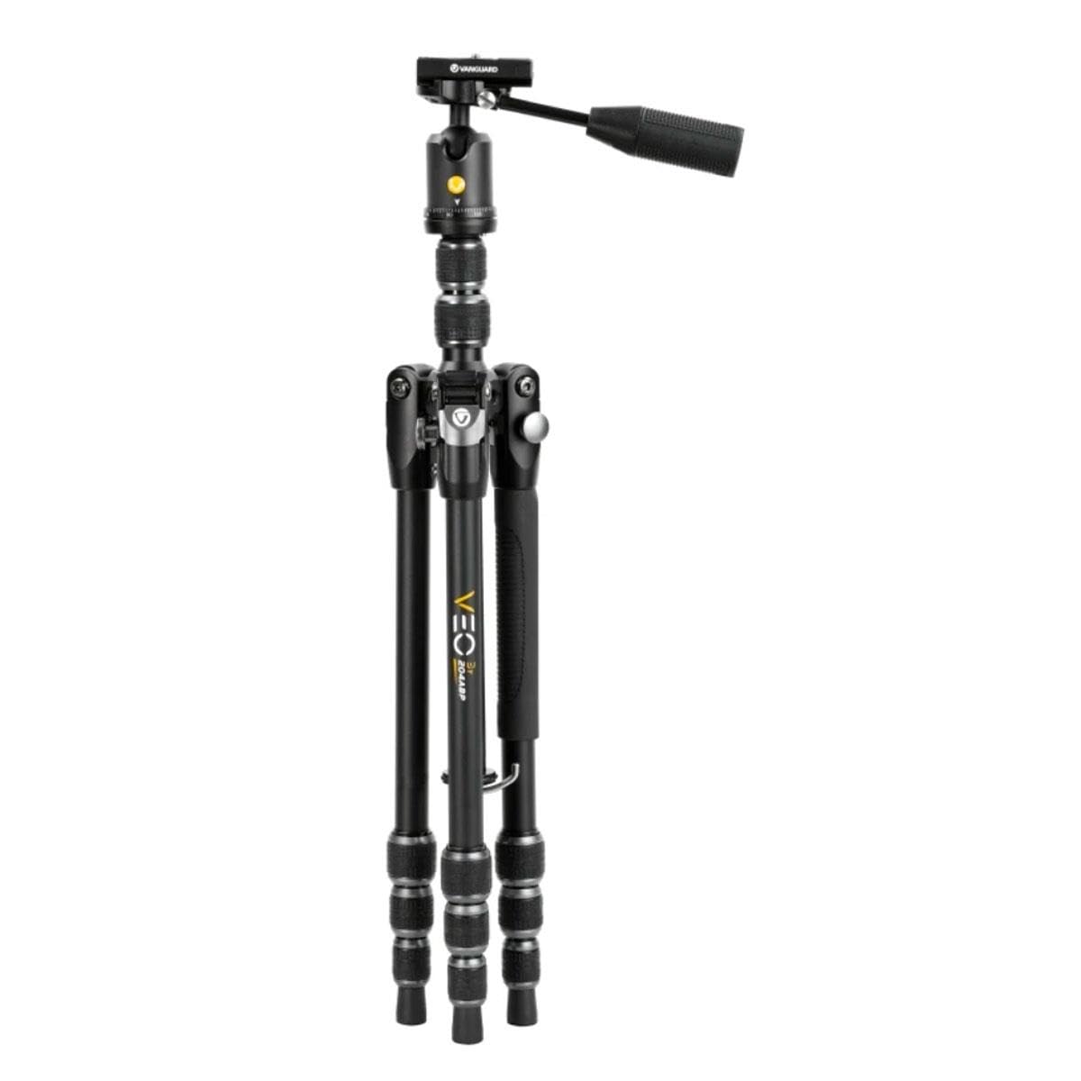 Vanguard Veo3T204Abp Aluminum Travel Tripod With Ball Head, Removeable Pan Handle, And Quick Shoe With Built-In Smartphone Holder