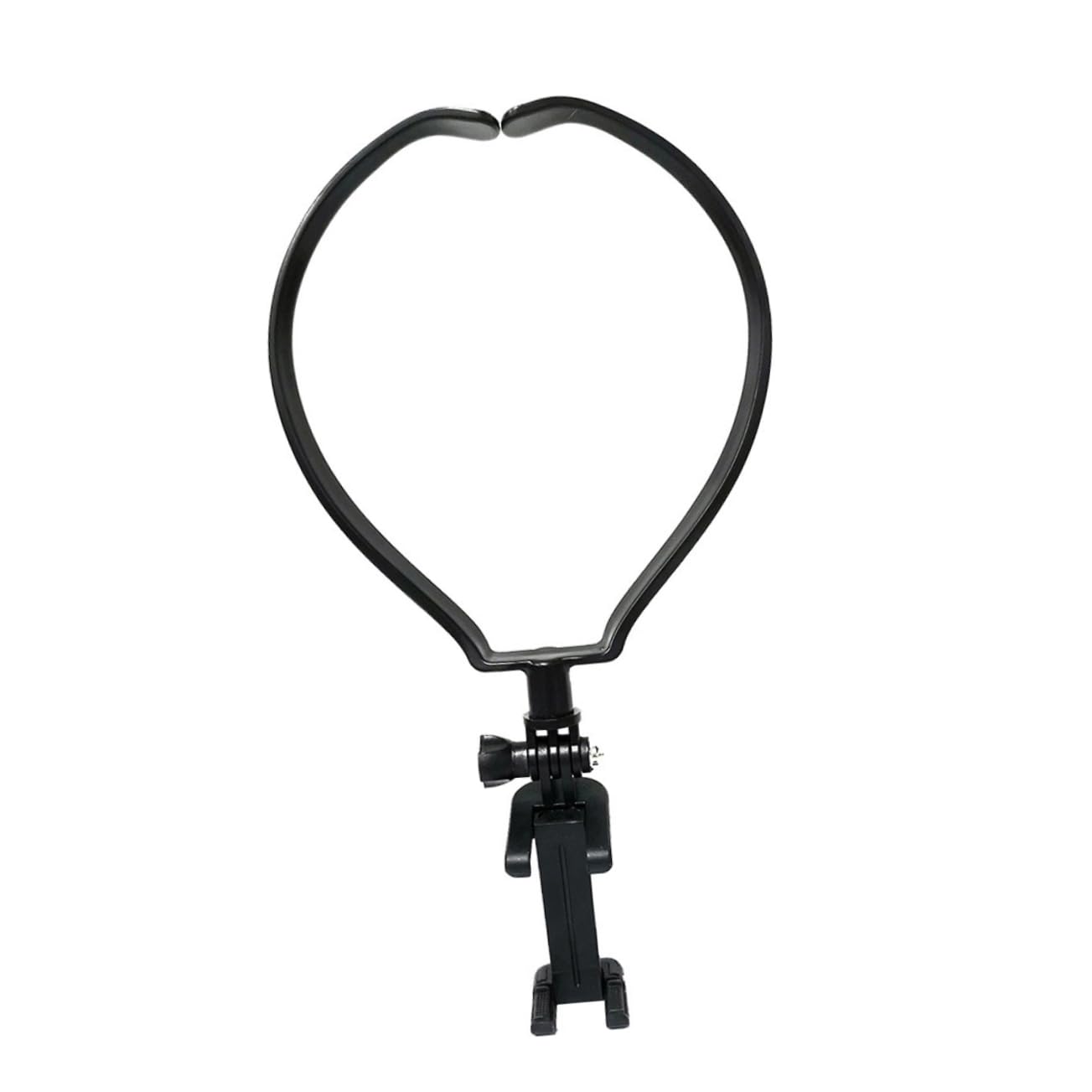 Homsfou Collar Neck-Hanging Selfie Video Stabilizer Cell Phone Stand Selfie Neck Holder Mount For Neck Hanging Mobile Holder Hands Neck Mount Neck Hanging Stabilizer Abs
