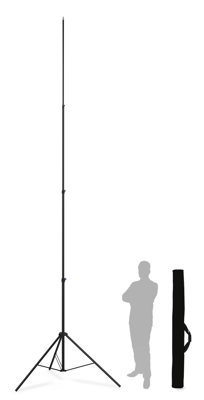 Gltire 20Ft/240Inch Heavy Duty Light Stand, 20'/600Cm Sky High Tripod Stand With Bag Air Cushioned Metal Light Stand For Video Camera Sports Photography, Lights, Photo Studio Camera Gimbal Stabilizer