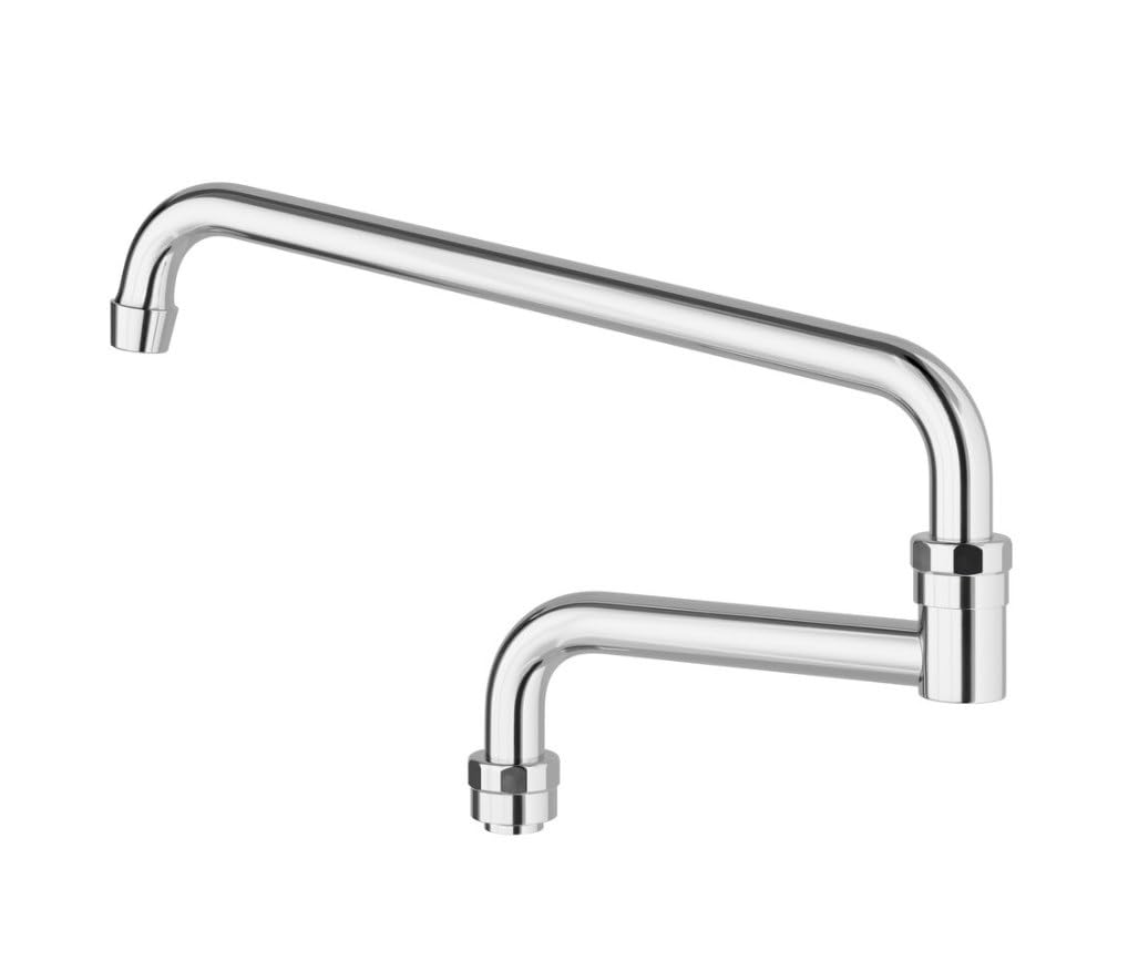 Soro Essentials Soro Essentials- 18" Heavy Duty Chrome Plated Double Jointed Swivel Spout - Commercial Kitchen Faucet Swivel Spout Utility Sink Faucets For Kitchen Laundry Room Restaurant