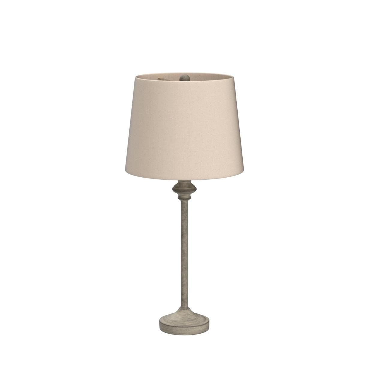 360 Lighting Lynn Country Cottage Rustic Buffet Table Lamps 26 3/4" Tall Skinny Set Of 2 Light Beige Wood Oatmeal Fabric Tapered Drum Shade For Living Room House Home Dining Office Entryway Family